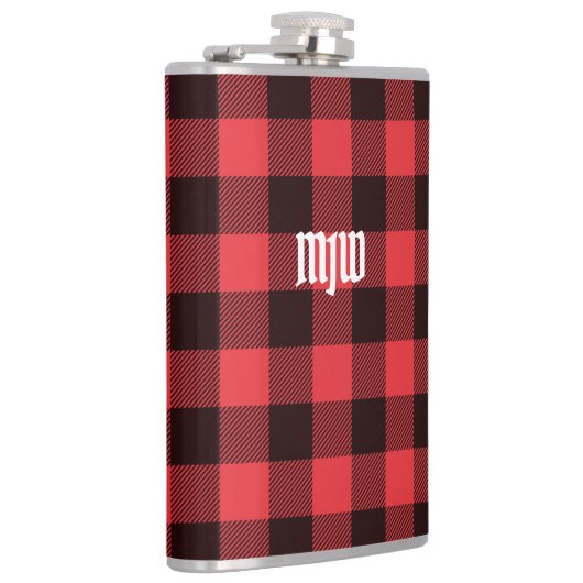 Rode buffelmonogram heupfles (Rechts)