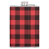 Rode buffelmonogram heupfles (Achterkant)