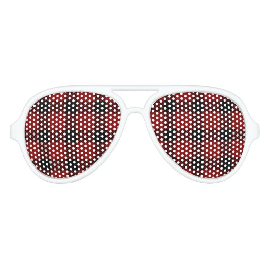 Rode buffelplaat aviator zonnebril (Voorkant)