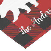 Rode buffels en Beer | Persoonlijke naam Cadeaut Medium Tafelloper (Hoek)