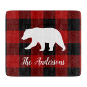 Rode buffels en Beer | Persoonlijke naam Cadeaut Snijplank (Voorkant)