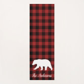 Rode buffels en Beer | Persoonlijke naam Cadeaut Yogamat (Voorkant)