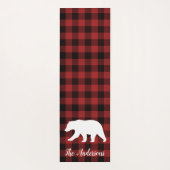 Rode buffels en Beer | Persoonlijke naam Cadeaut Yogamat (Achterkant)