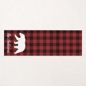 Rode buffels en Beer | Persoonlijke naam Cadeaut Yogamat (Voorkant (horizontaal))