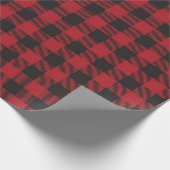 Rode buffels met kerstpatronen voor kerstpatronen cadeaupapier (Hoek)