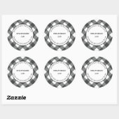 Rode buffels voor zelfgemaakte cadeaus ronde sticker (Vel)