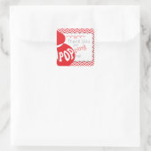 Rode buik bump Baby shower gunst Stickers (Tas)