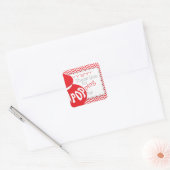 Rode buik bump Baby shower gunst Stickers (Envelop)