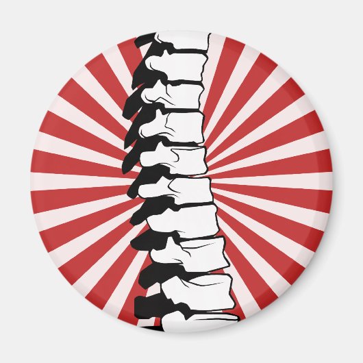 Rode Burst Spine Magnet Magneet (Voorkant)