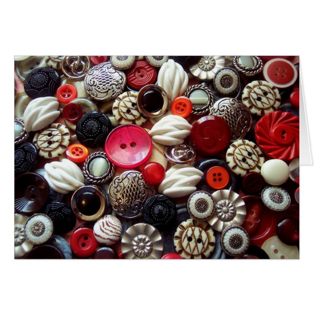 Rode Button, zwart en zilver (Voorkant Horizontaal)