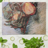Rode Cabbages en uien door Vincent van Gogh Theedoek (Gevouwen)