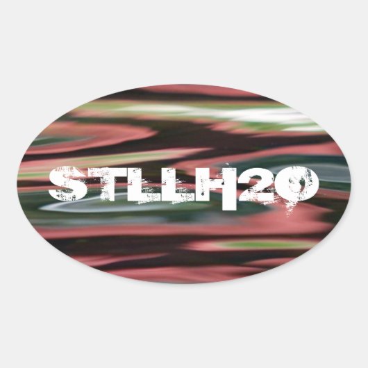 Rode Cabine Reflecties Ovale Sticker (Voorkant)