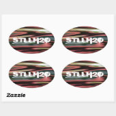 Rode Cabine Reflecties Ovale Sticker (Vel)