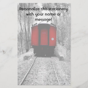 Rode cabine, Victoriaans stoomtrein Briefpapier
