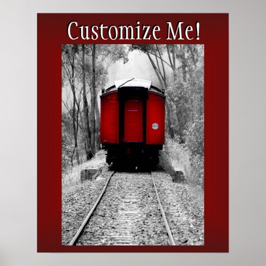 Rode cabine, Victoriaans stoomtrein Poster (Voorkant)