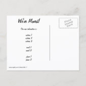 rode cabriolet, adreswijziging aankondigingskaart (Achterkant)