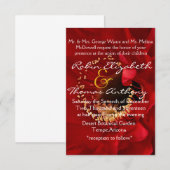 Rode cactus bloem kaart (Voorkant / Achterkant)