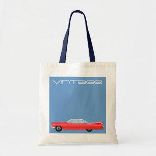 RODE CADILLAC-ILLUSTRATIE TOTE BAG