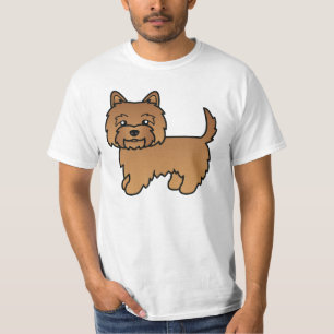 Rode Cairn Terrier Hond Cartoon Caricatuur Kunstwe T-shirt