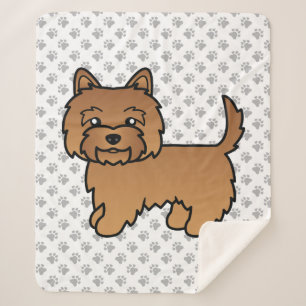 Rode Cairn Terrier Schattige Cartoon Hond Sherpa Deken