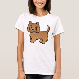 Rode Cairn Terrier Schattige Cartoon Hond T-shirt