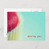 rode cakeek, vermist je! briefkaart (Voorkant / Achterkant)