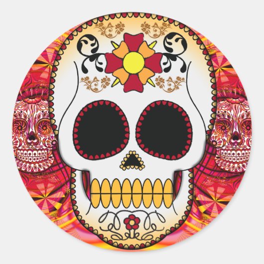 Rode Calaveras Sticker (Voorkant)