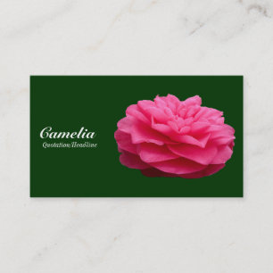 Rode Camelia - Donkergroen 003300 Visitekaartje