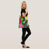 Rode Camellias met groen Draagtas (Op model)