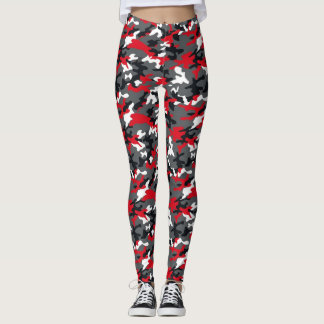 Rode Camo Broek Leggings