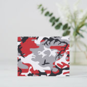 Rode Camouflage Briefkaart (Staand voorkant)