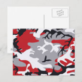 Rode Camouflage Briefkaart (Voorkant / Achterkant)