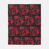 RODE CAMOUFLAGE FLEECE DEKEN (Voorkant)