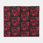 RODE CAMOUFLAGE FLEECE DEKEN (Voorkant (Horizontaal))