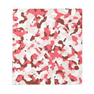 Rode camouflage notitieblok