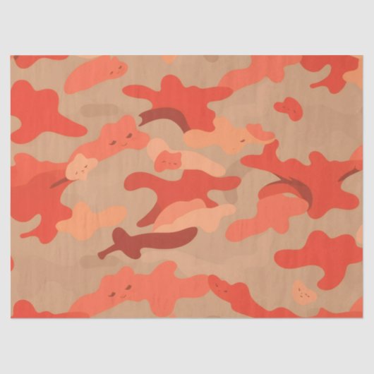 Rode camouflage tissuepapier (Voorkant)