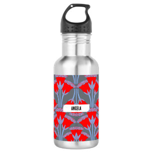 Rode Campanula Gepersonaliseerde Waterfles