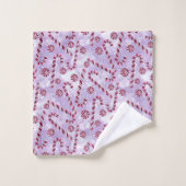 Rode Candy Cane Pepermunt Kerstmis Bad Handdoek (Wasdoekje)
