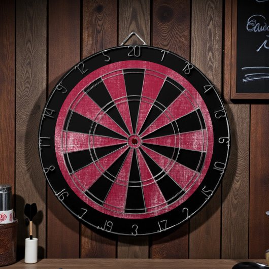 Rode Canvas Houtstructuur Dartbord