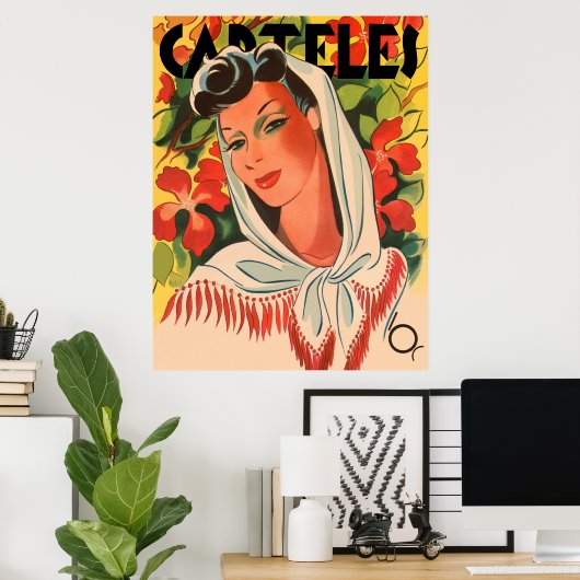 rode cape poster (Thuiskantoor)