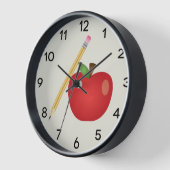 rode Cartoon appel en geel potlood (Hoek)