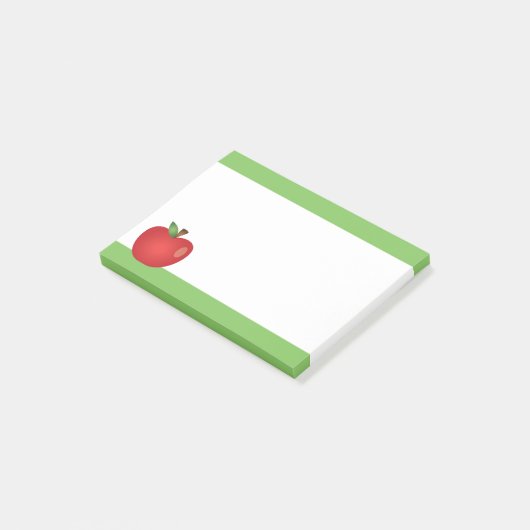 Rode Cartoon Apple Post-it® Notes (Schuin)