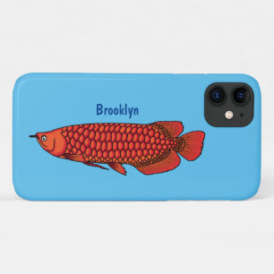 Rode cartoon in Arowana iPhone 11 Hoesje