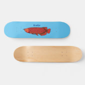 Rode cartoon in Arowana Skateboard (Horizontaal)
