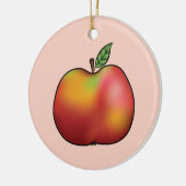 Rode Cartoon op roze Keramisch Ornament (Links)