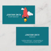 Rode cartoon visitekaartje (Voorkant / Achterkant)