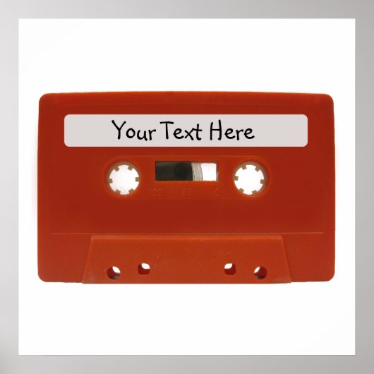 Rode Cassettebandje  Poster (Voorkant)