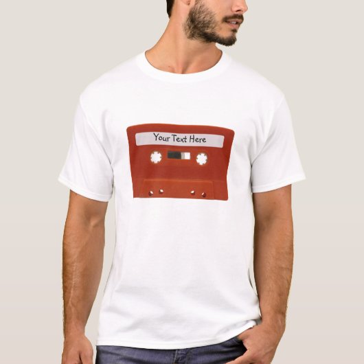 Rode Cassettebandje T-shirt (Voorkant)