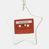 Rode Cassettebandje  versiering Keramisch Ornament (Links)