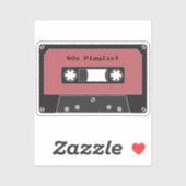 Rode Cassettebandjes Sticker (Vel)